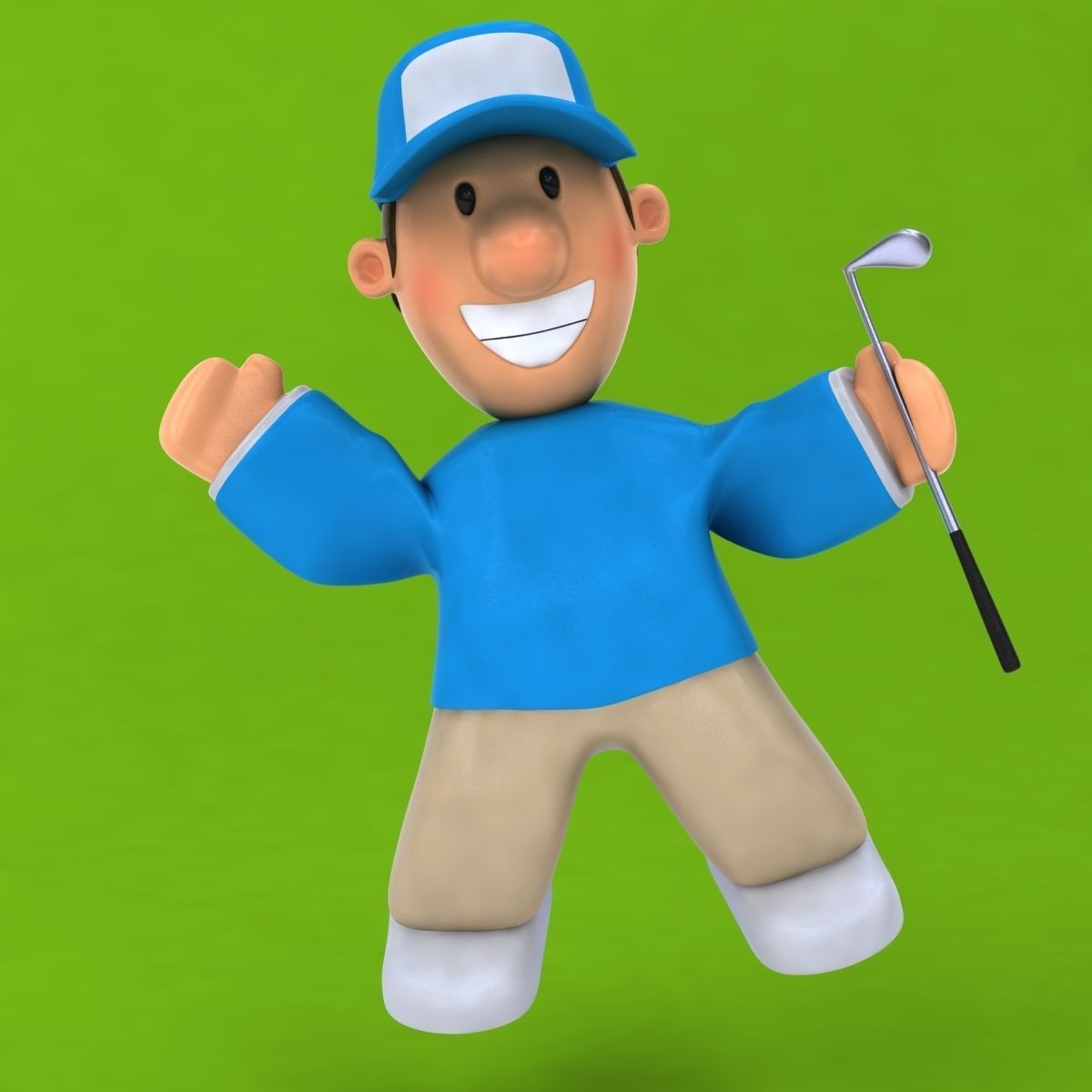 Fun Golfer 3D model_10