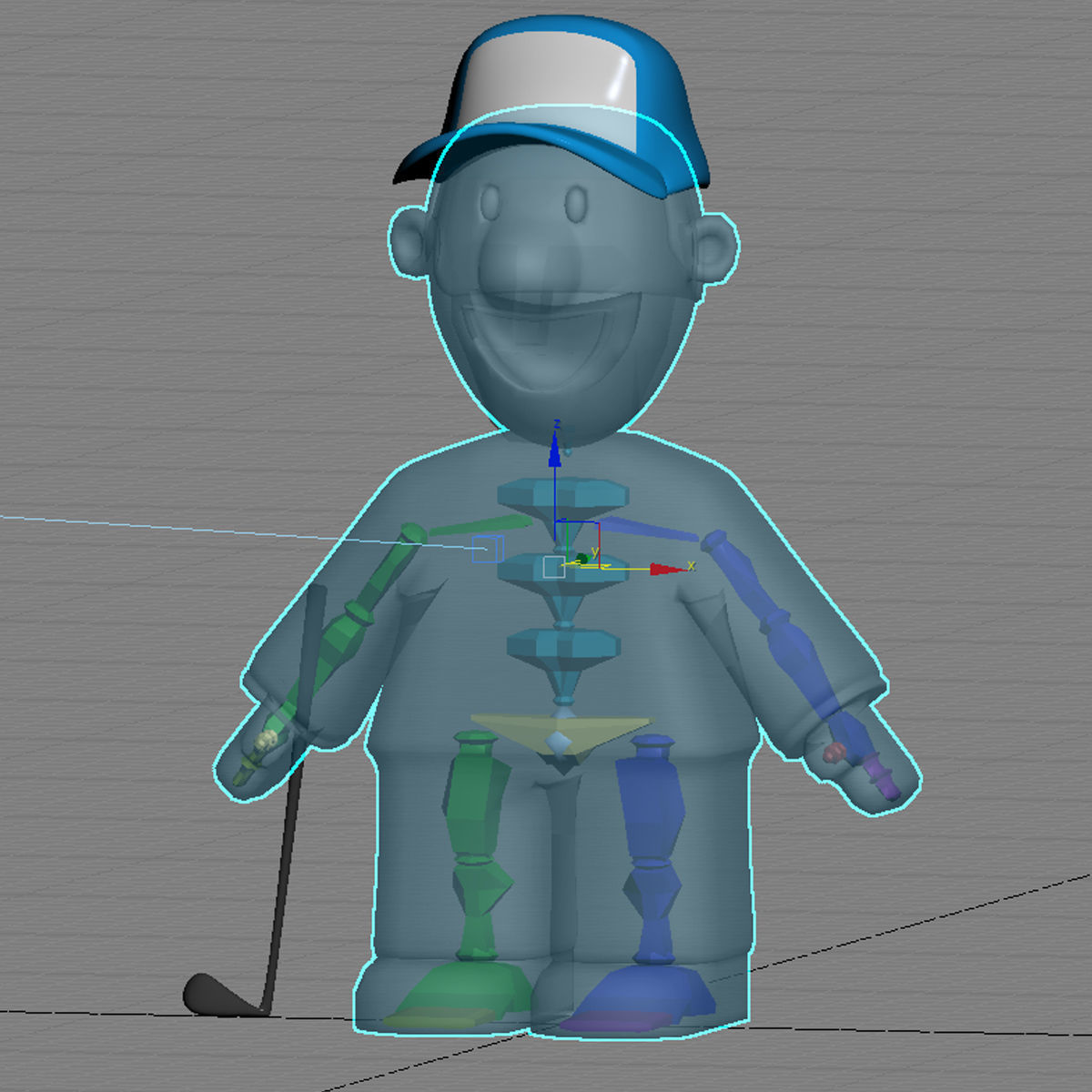 Fun Golfer 3D model_8