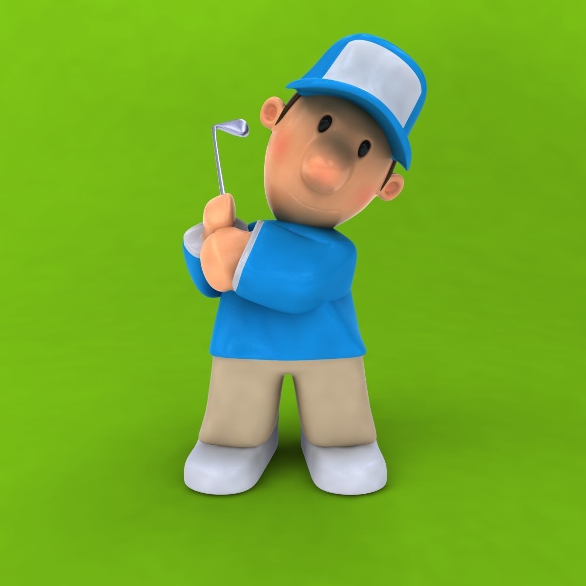 Fun Golfer 3D model_13