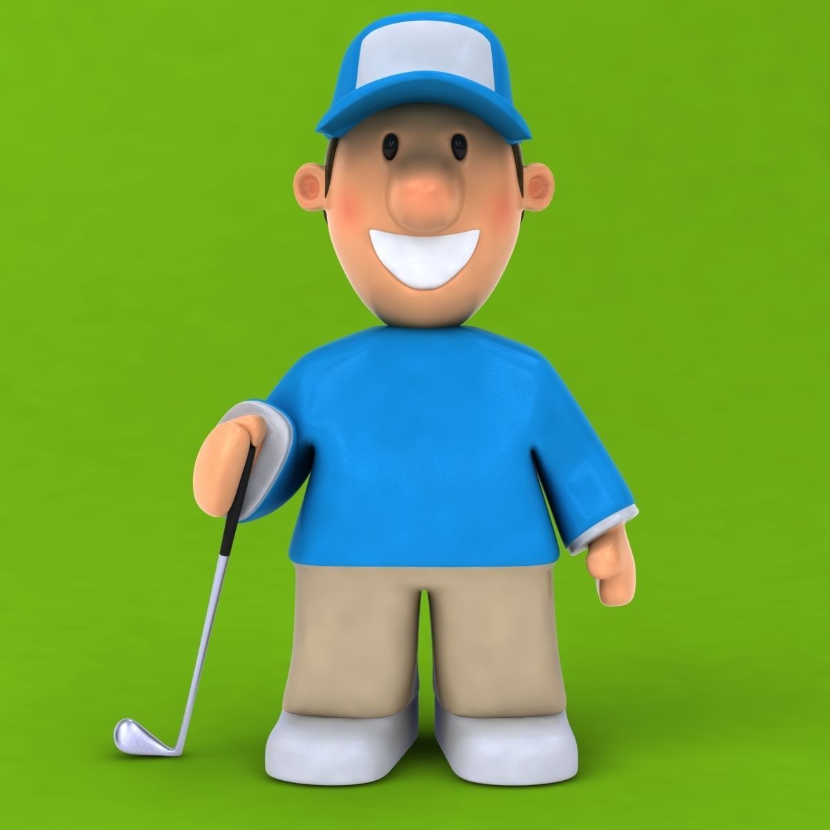 Fun Golfer 3D model_1
