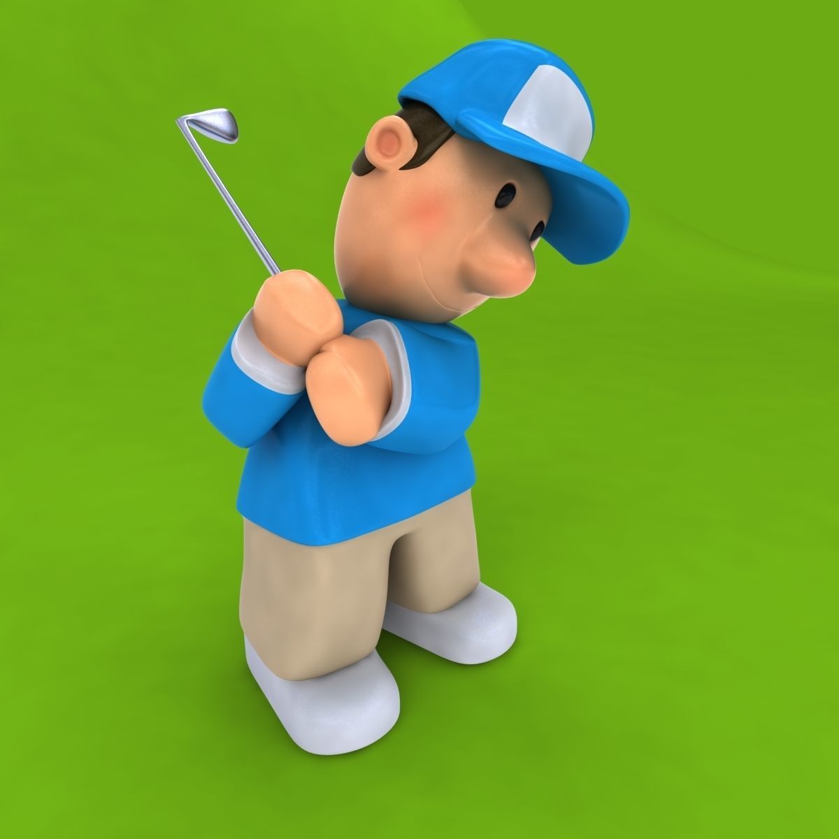 Fun Golfer 3D model_14