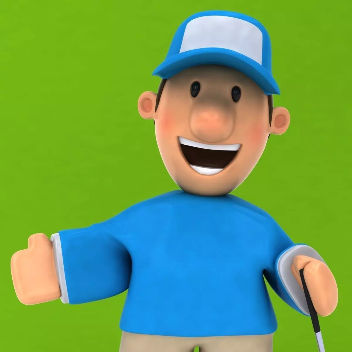 Fun Golfer 3D model_0