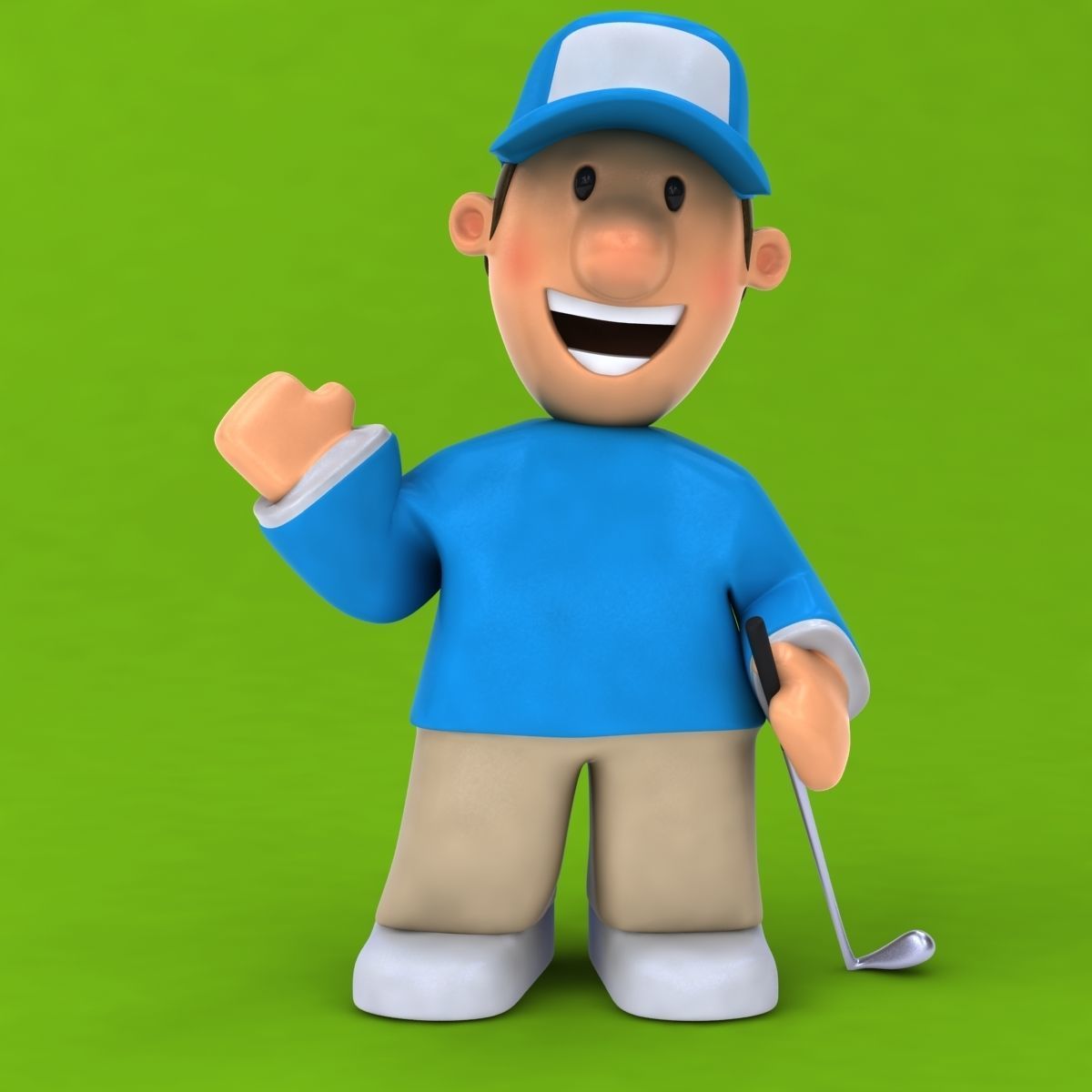 Fun Golfer 3D model_5