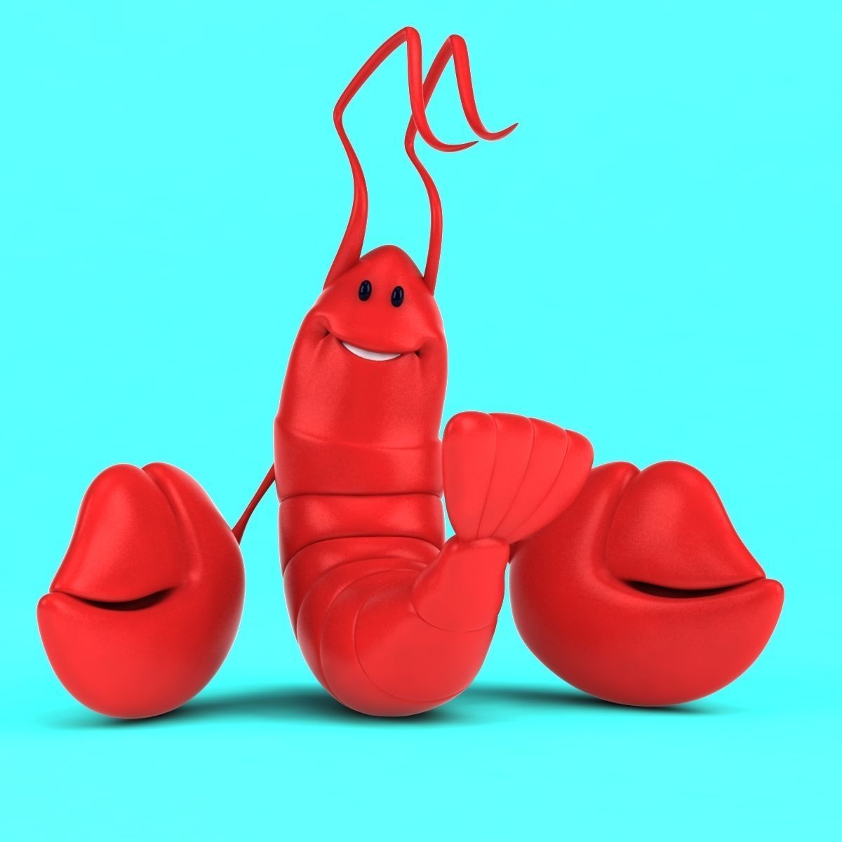 Fun Lobster 3D model_4