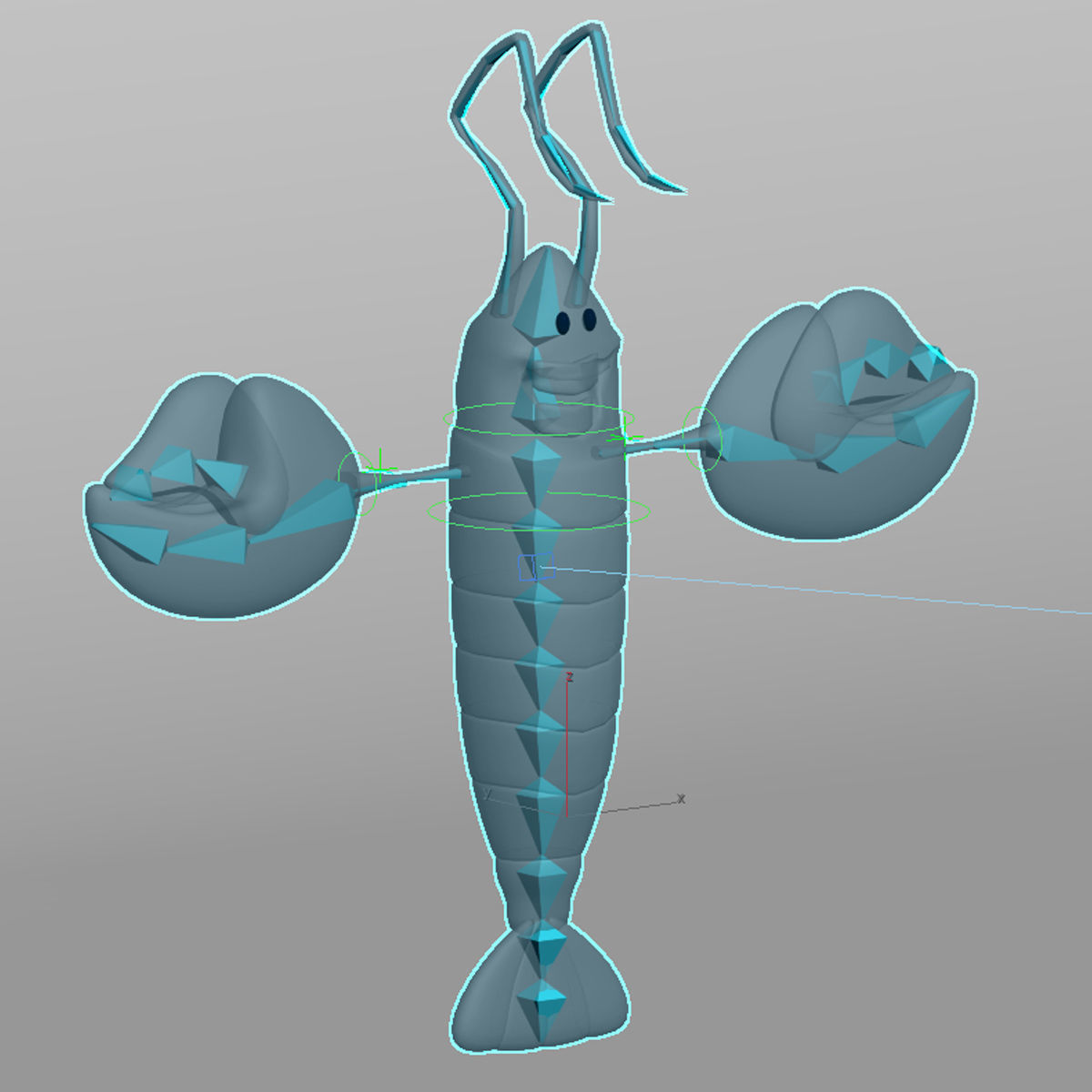 Fun Lobster 3D model_1