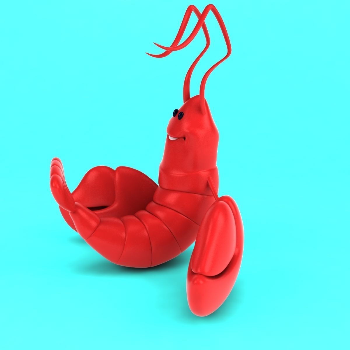 Fun Lobster 3D model_5