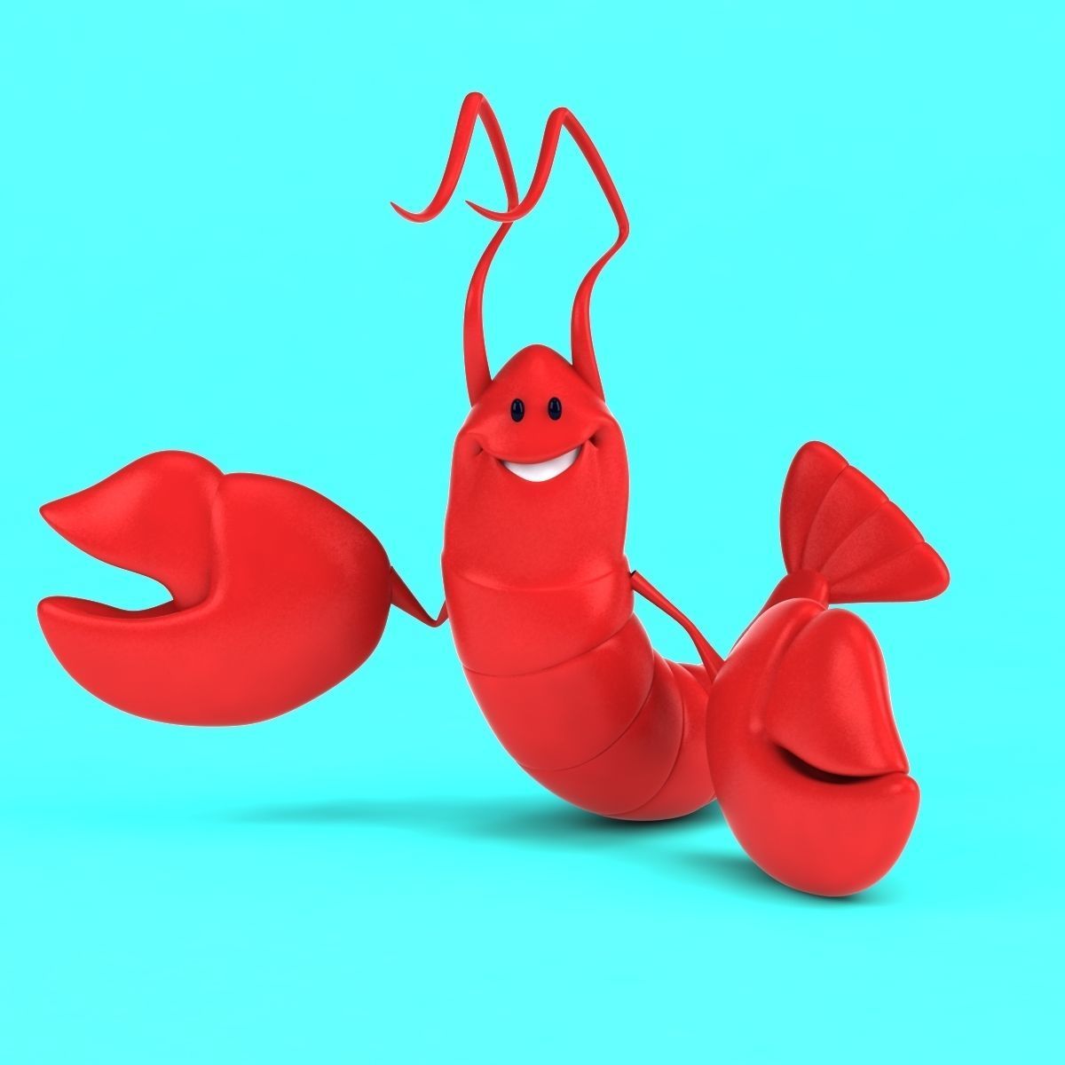 Fun Lobster 3D model_7