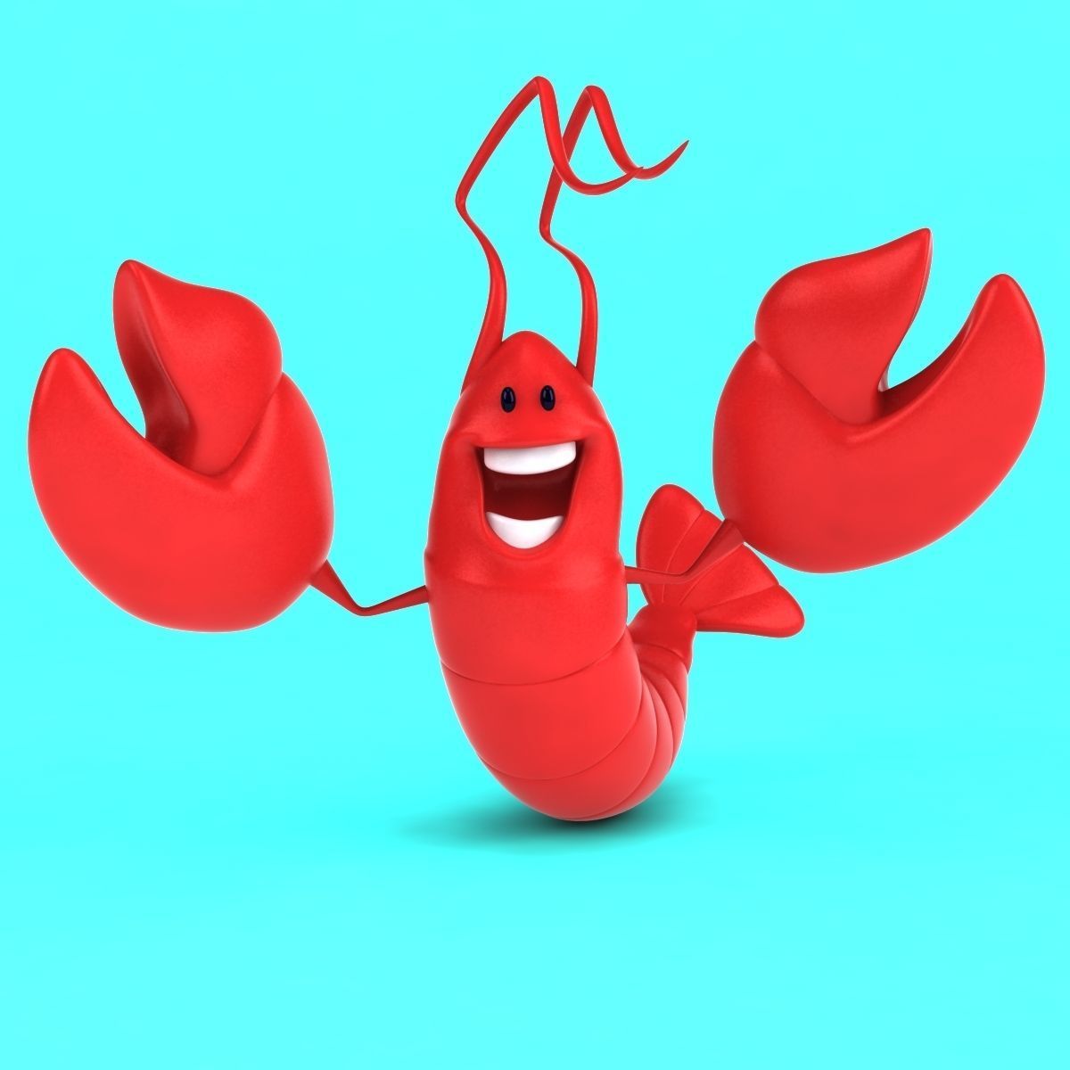 Fun Lobster 3D model_6