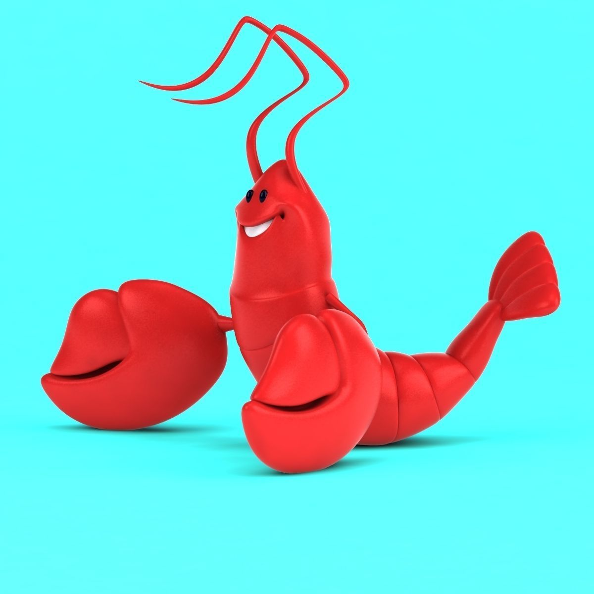 Fun Lobster 3D model_8