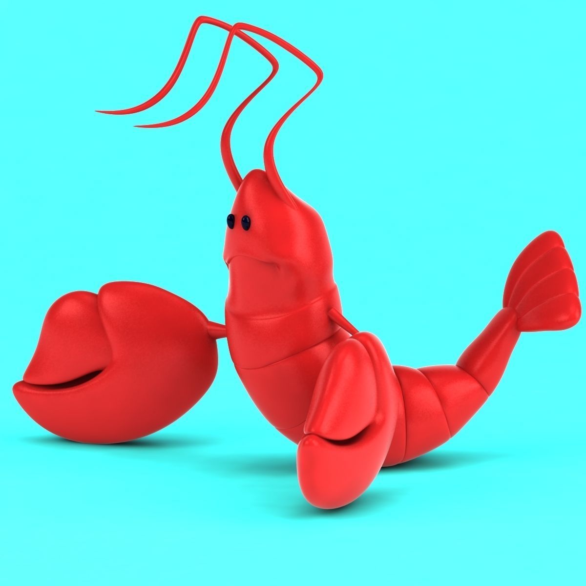 Fun Lobster 3D model_9