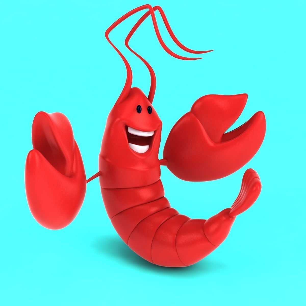Fun Lobster 3D model_3