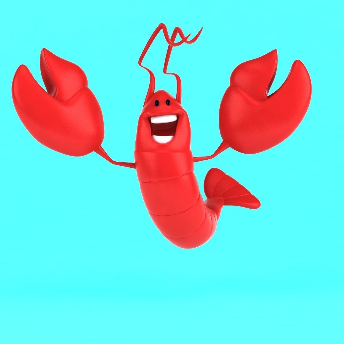 Fun Lobster 3D model_12