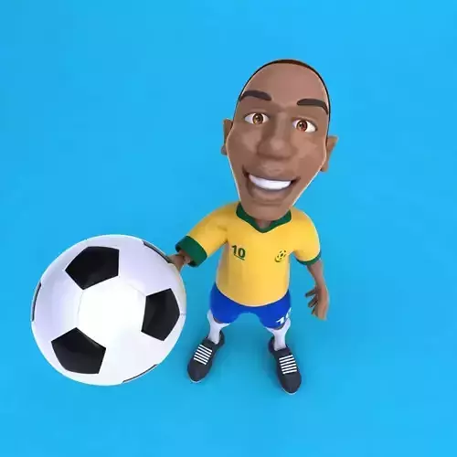 Fun football soccer player