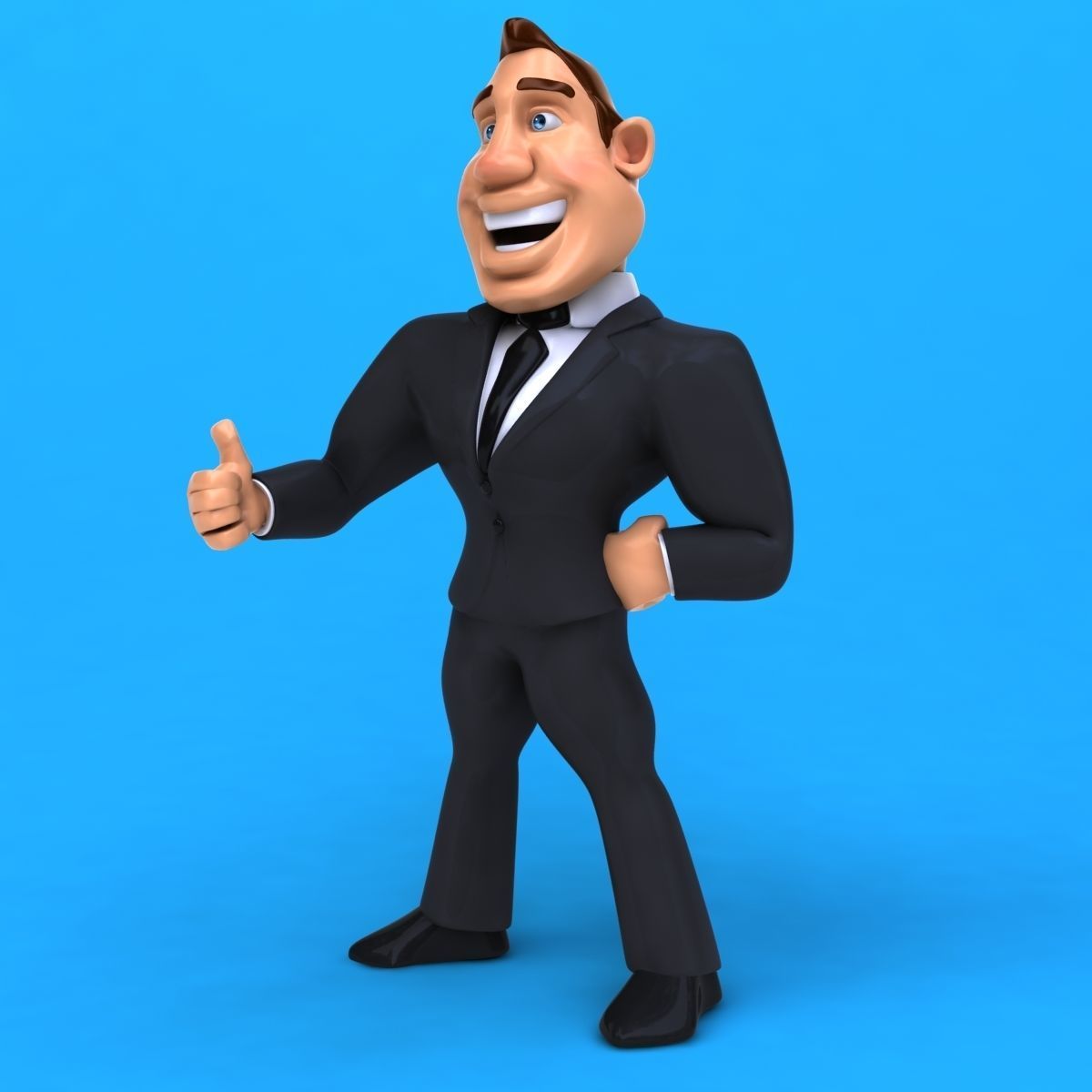 Big Business Man 3D model_7