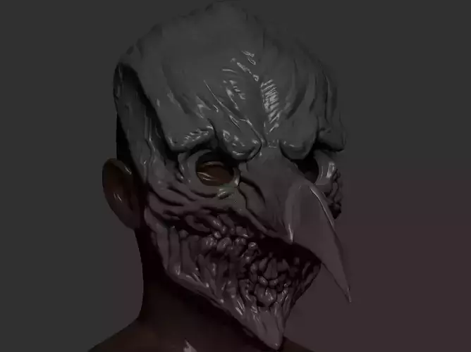 Plague Raven mask 3D print model