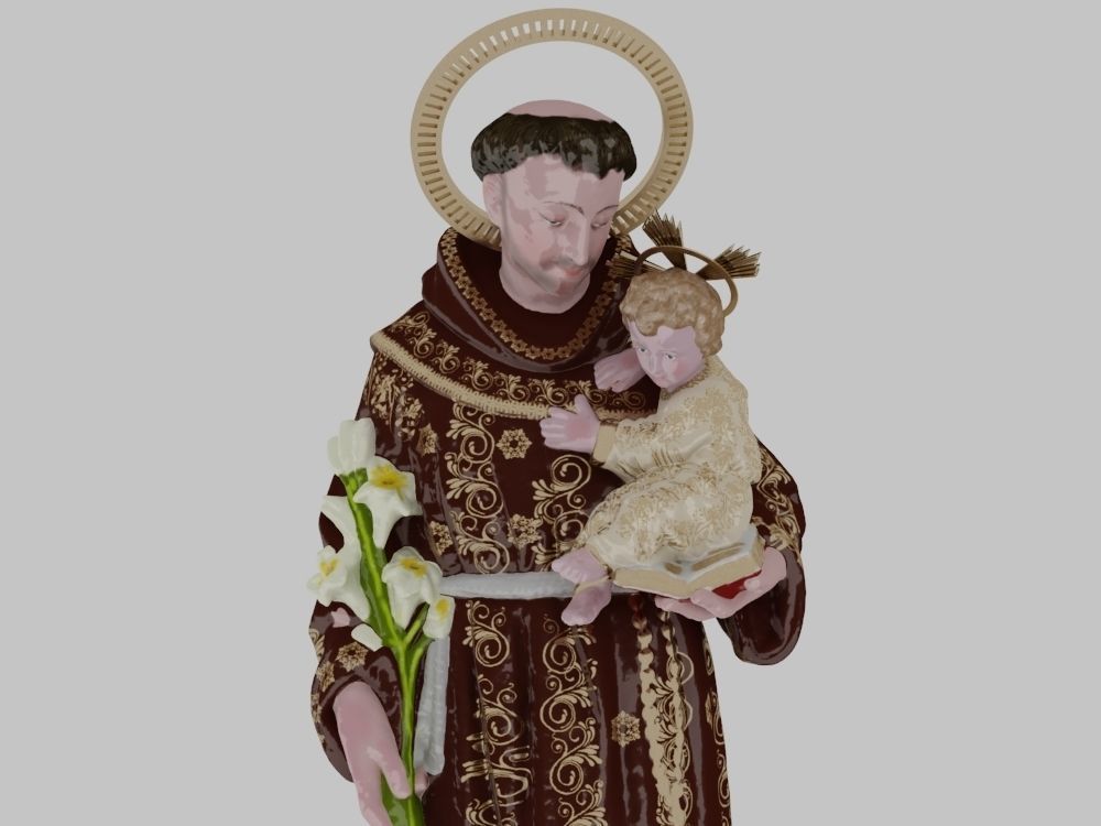 saint anthony of padua  3D model_4