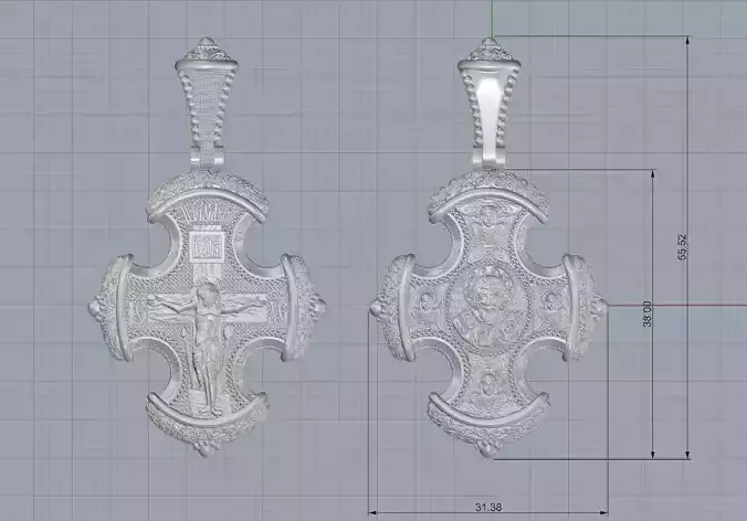 cross two gold pendants