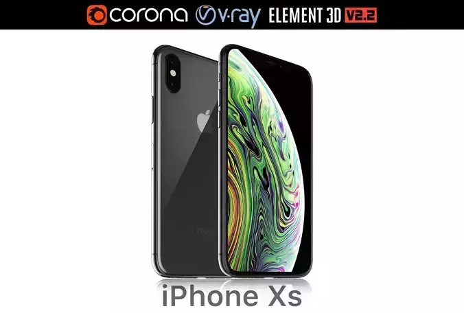Apple iPhone XS Space Gray 3D model