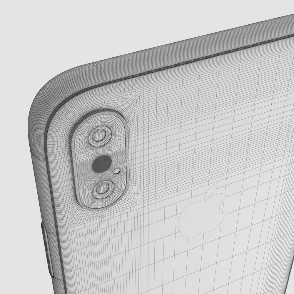 Apple iPhone XS Gold 3D model_17