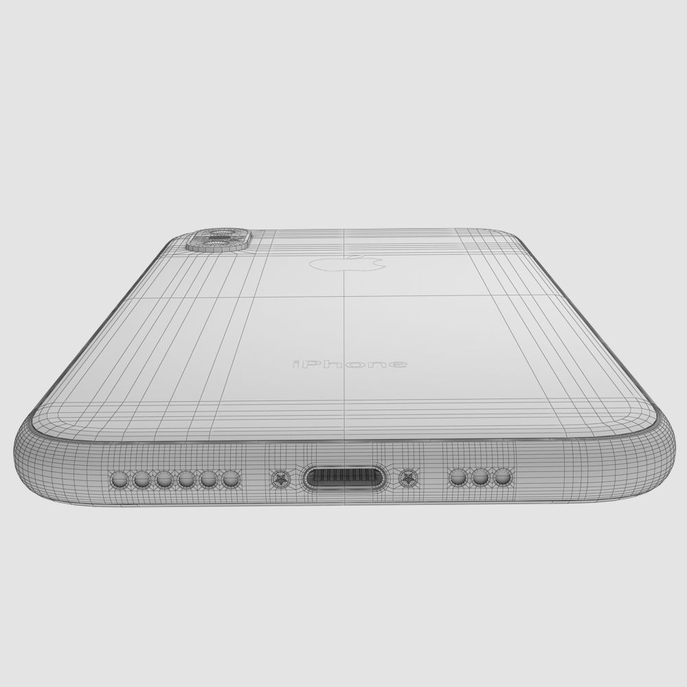 Apple iPhone XS Gold 3D model_14