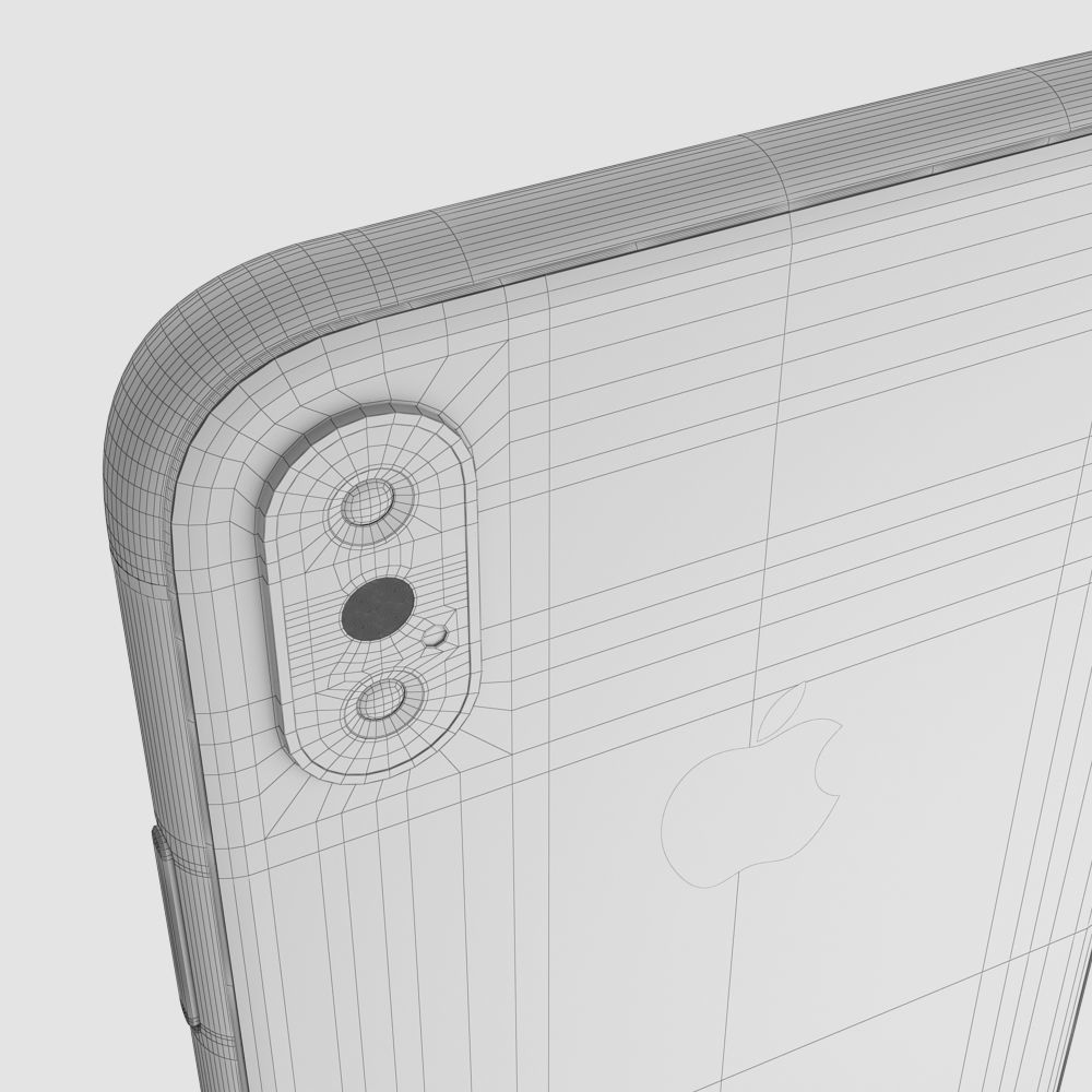 Apple iPhone XS Gold 3D model_16