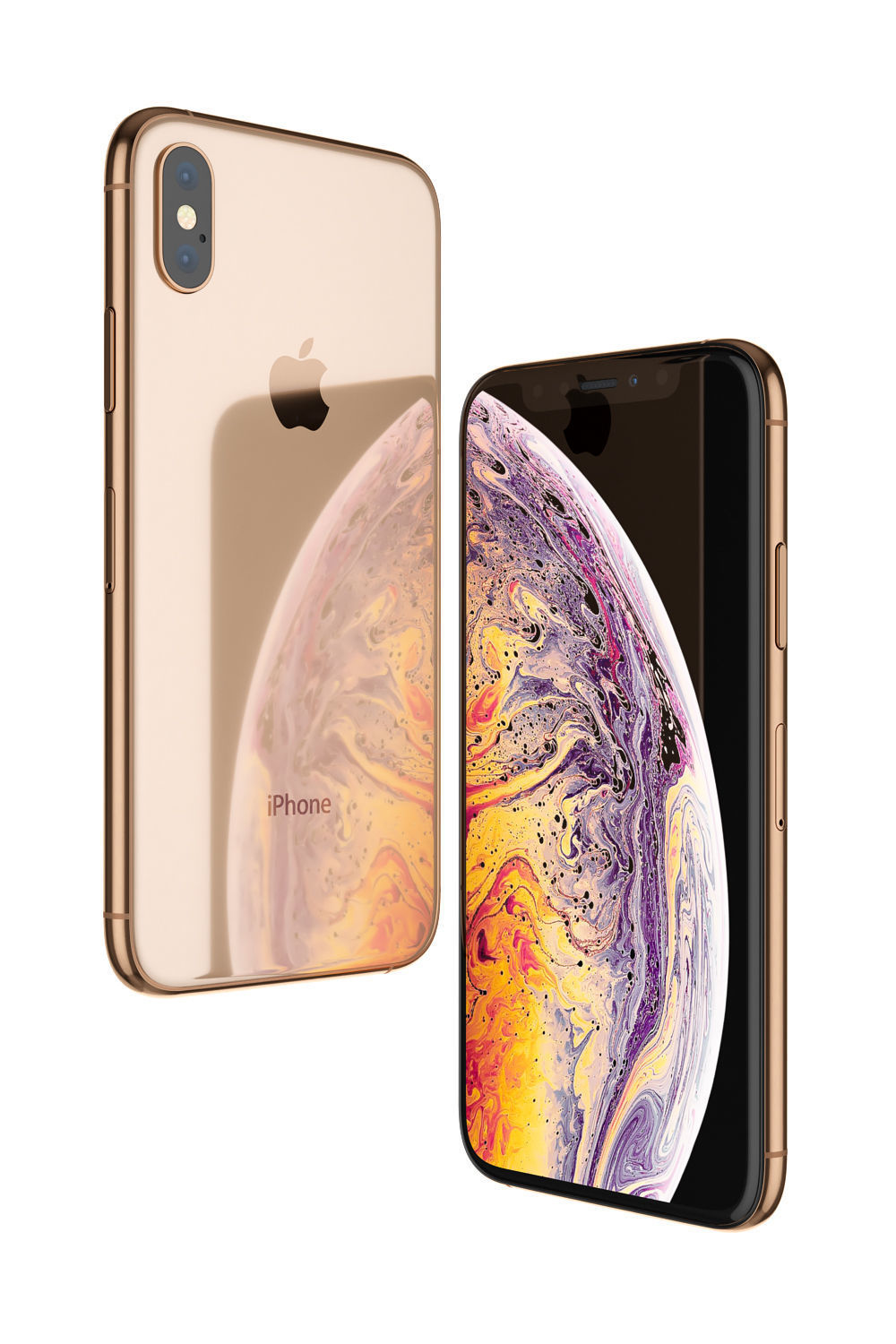Apple iPhone XS Gold 3D model_2