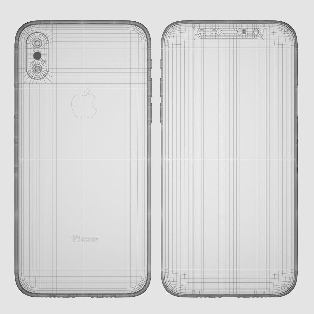 Apple iPhone XS Gold 3D model_12