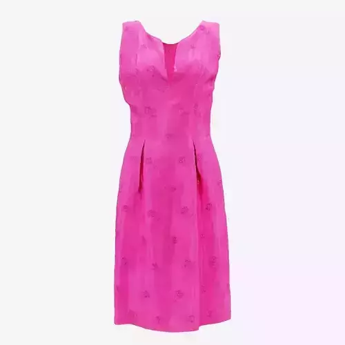 Shiny Pink Flower Dress