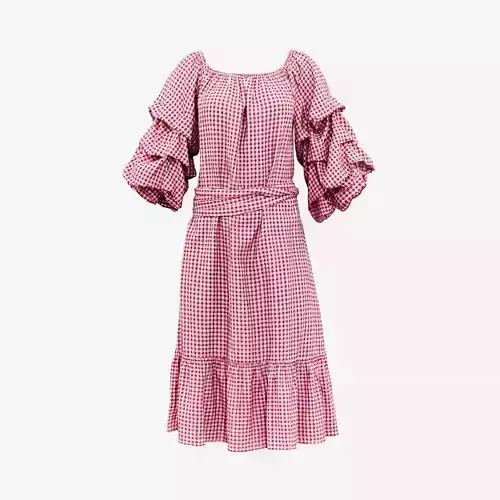 Red Square Salsa Dress