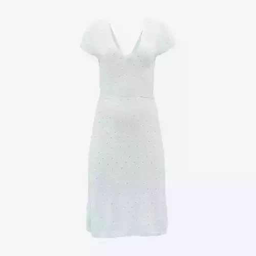 Green Knit Wool Dress Diamonds