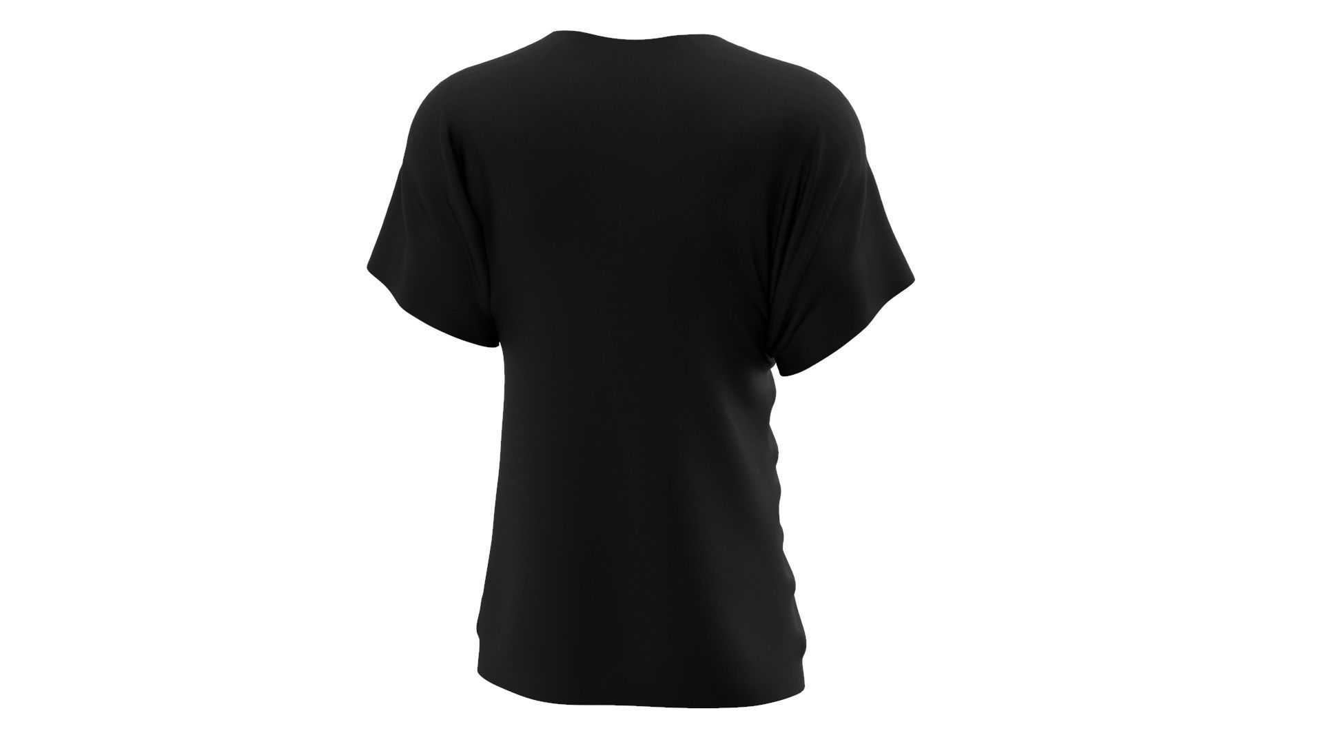 FREE Baggy Denim T-Shirt - Marvelous Designer - Project File Free 3D model_5