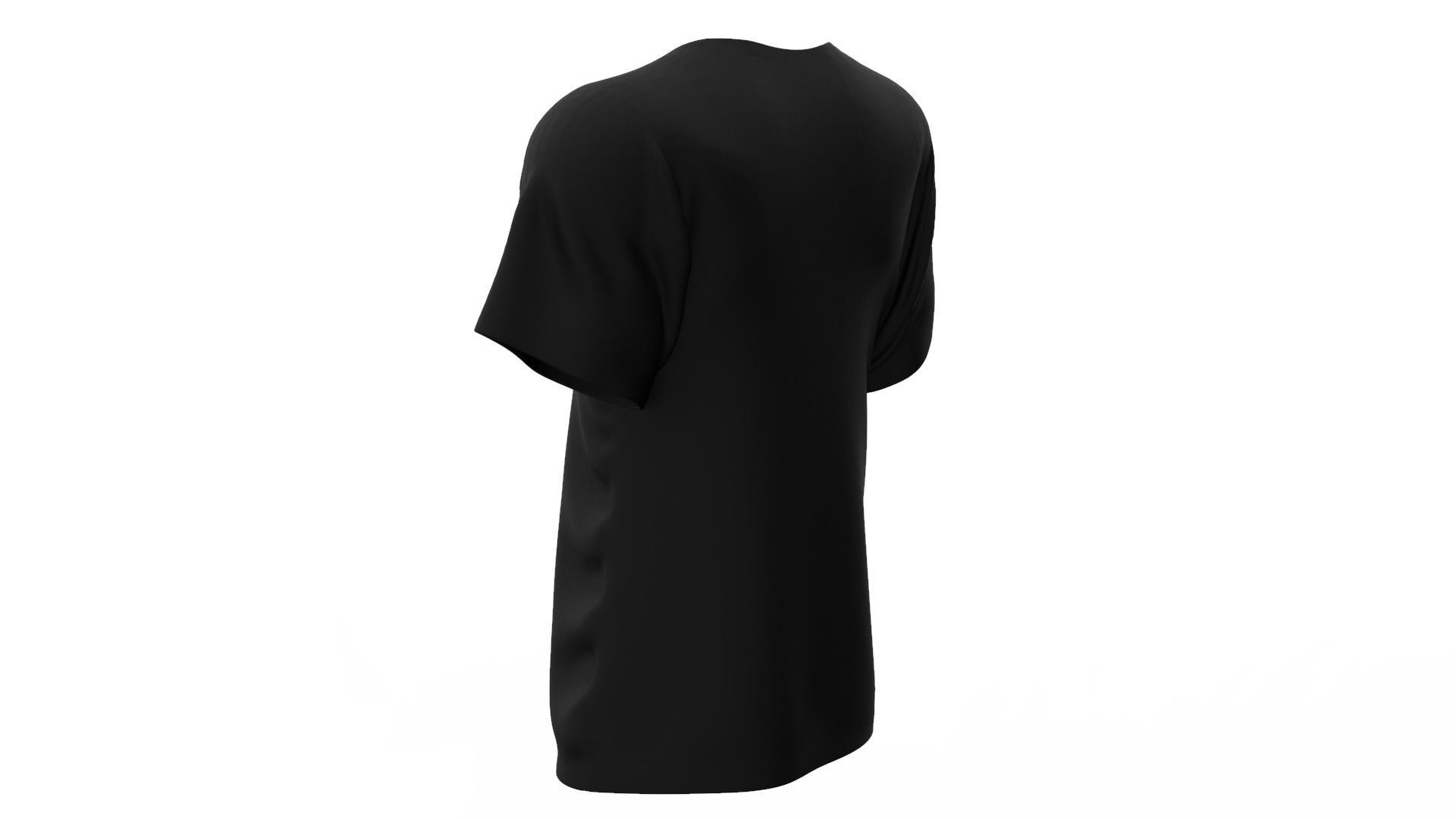 FREE Baggy Denim T-Shirt - Marvelous Designer - Project File Free 3D model_6