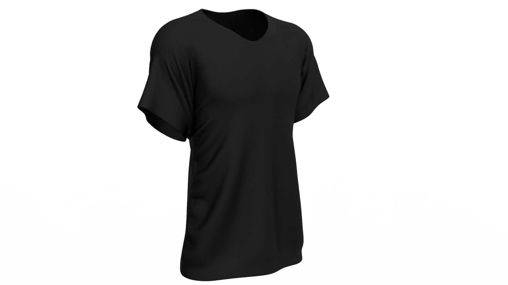 FREE Baggy Denim T-Shirt - Marvelous Designer - Project File Free 3D model_1