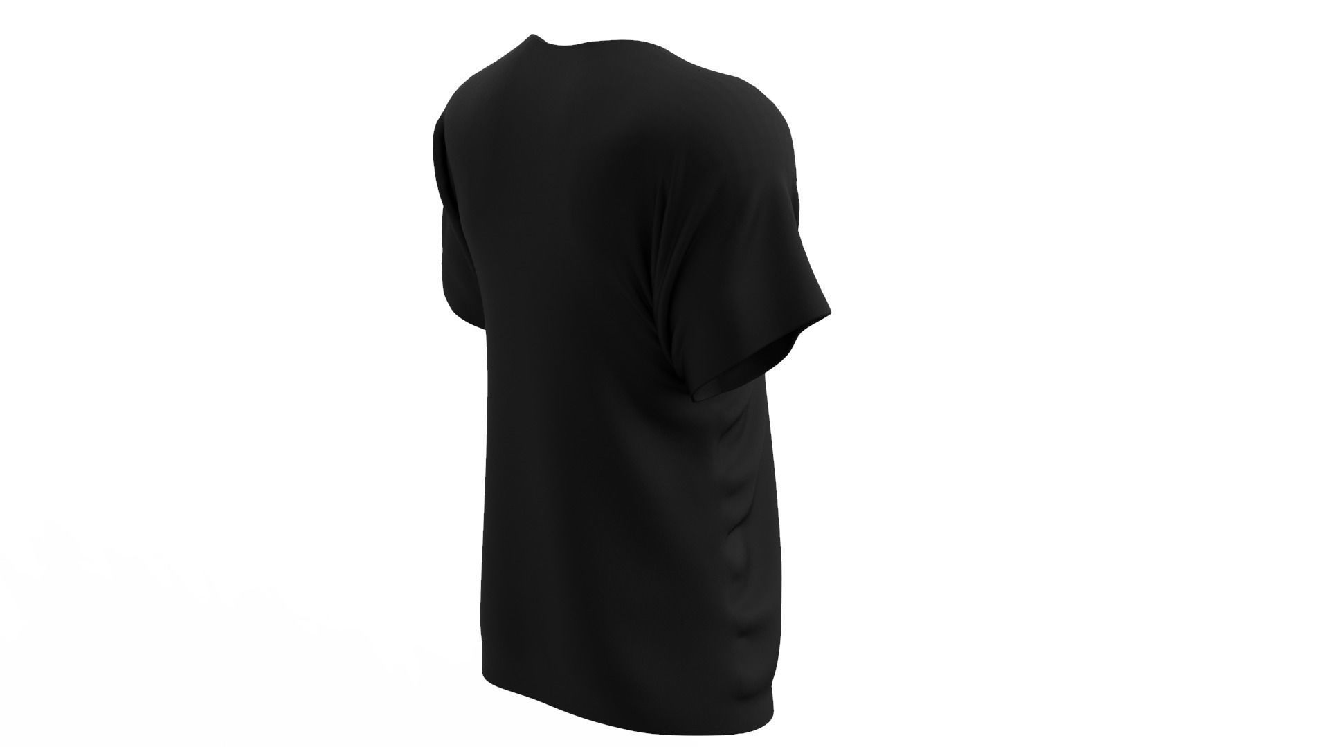 FREE Baggy Denim T-Shirt - Marvelous Designer - Project File Free 3D model_4