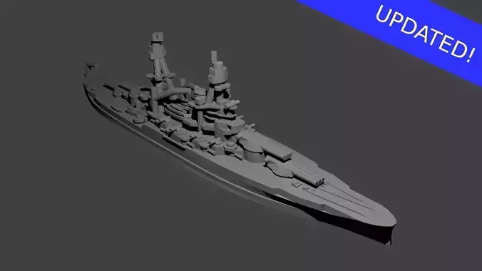 US Pennsylvania Class Battleship 3D print model