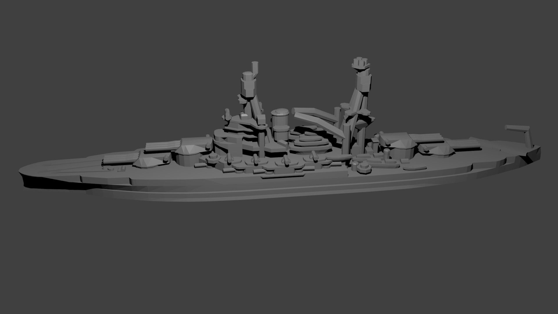 US Pennsylvania Class Battleship 3D print model_2
