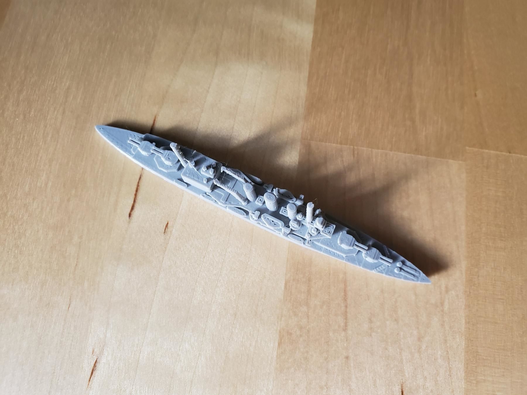British County Kent Class Cruiser Warship 3D print model_6