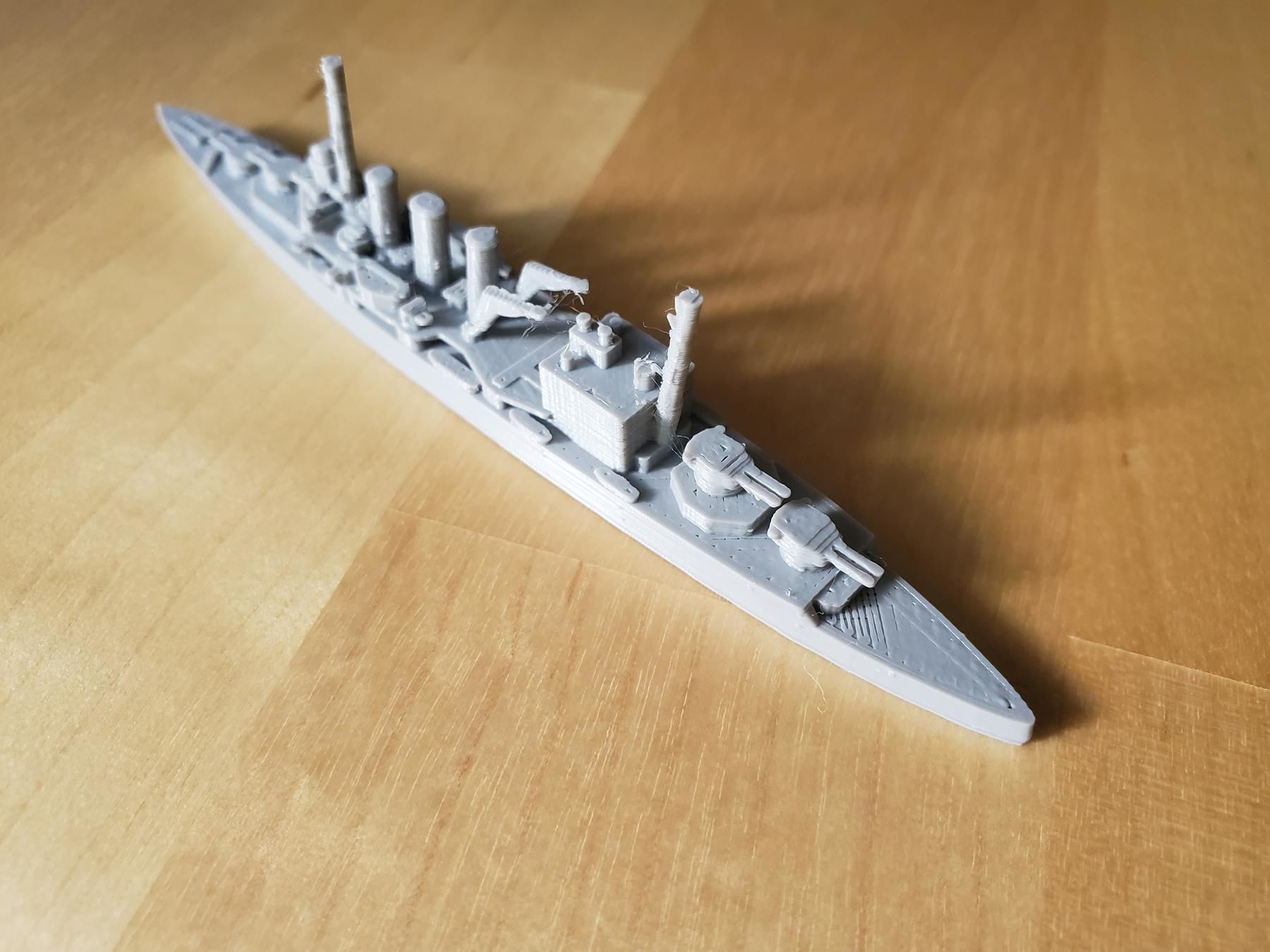 British County Kent Class Cruiser Warship 3D print model_8