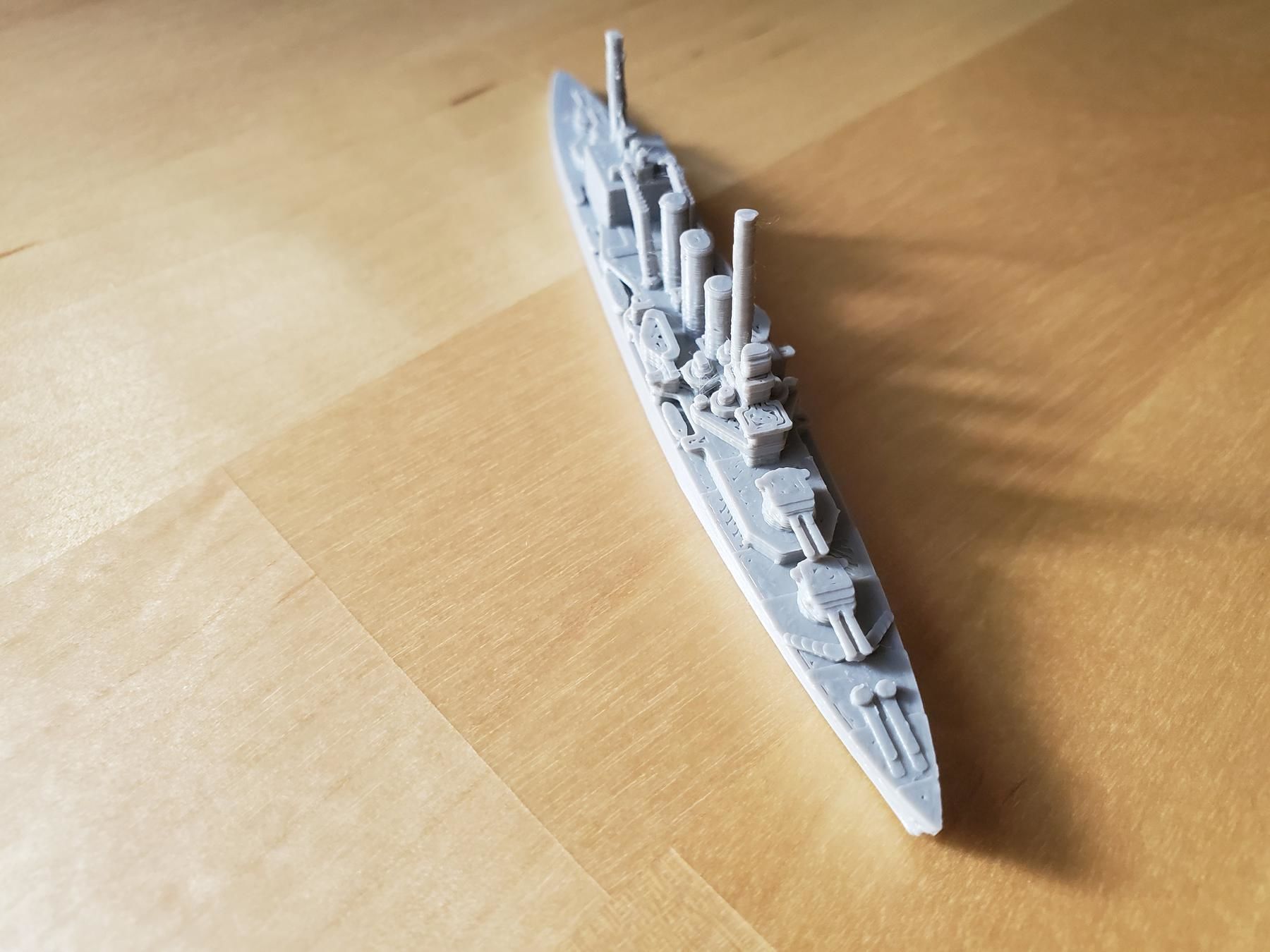 British County Kent Class Cruiser Warship 3D print model_11