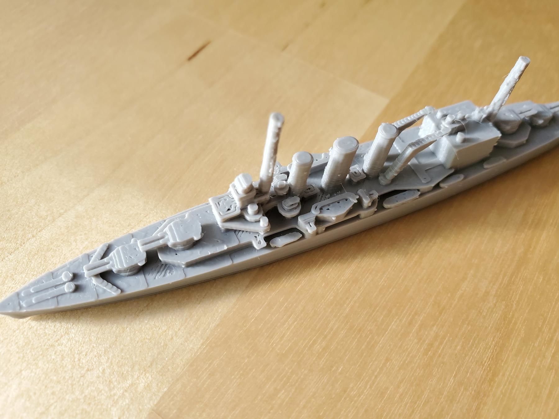 British County Kent Class Cruiser Warship 3D print model_9