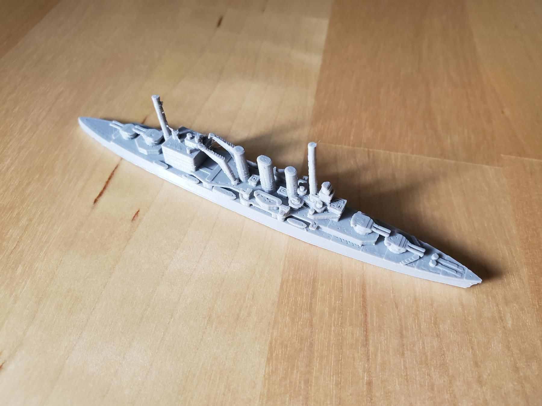 British County Kent Class Cruiser Warship 3D print model_3