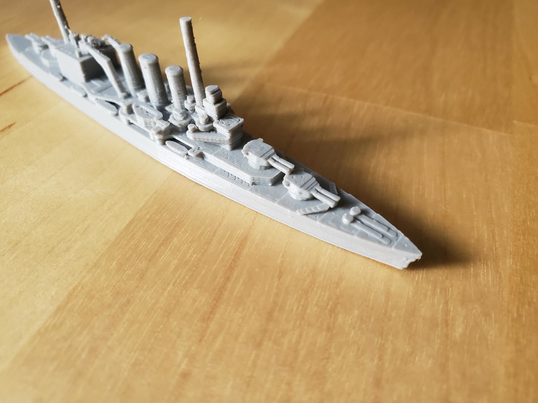 British County Kent Class Cruiser Warship 3D print model_4