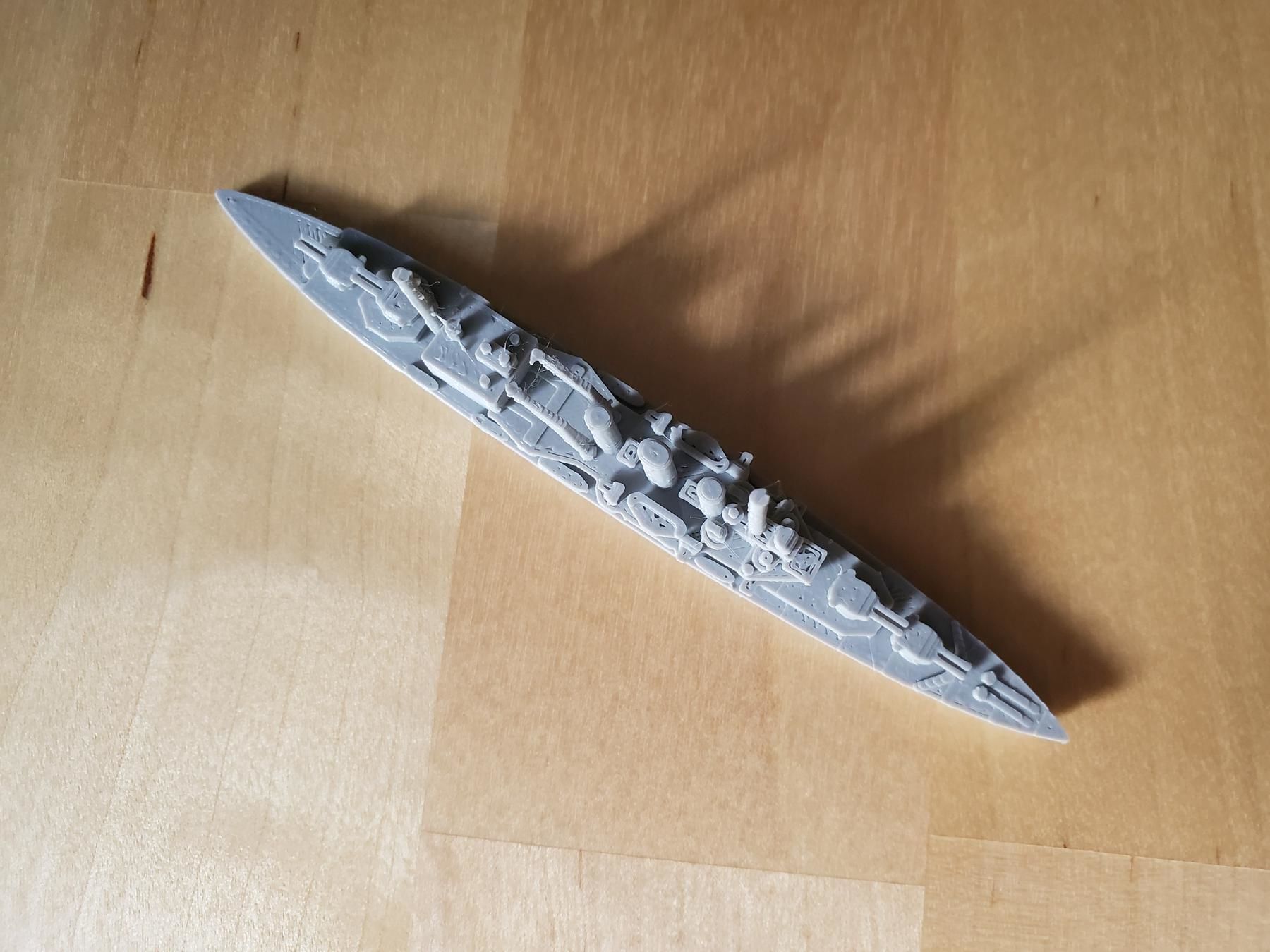 British County Kent Class Cruiser Warship 3D print model_12