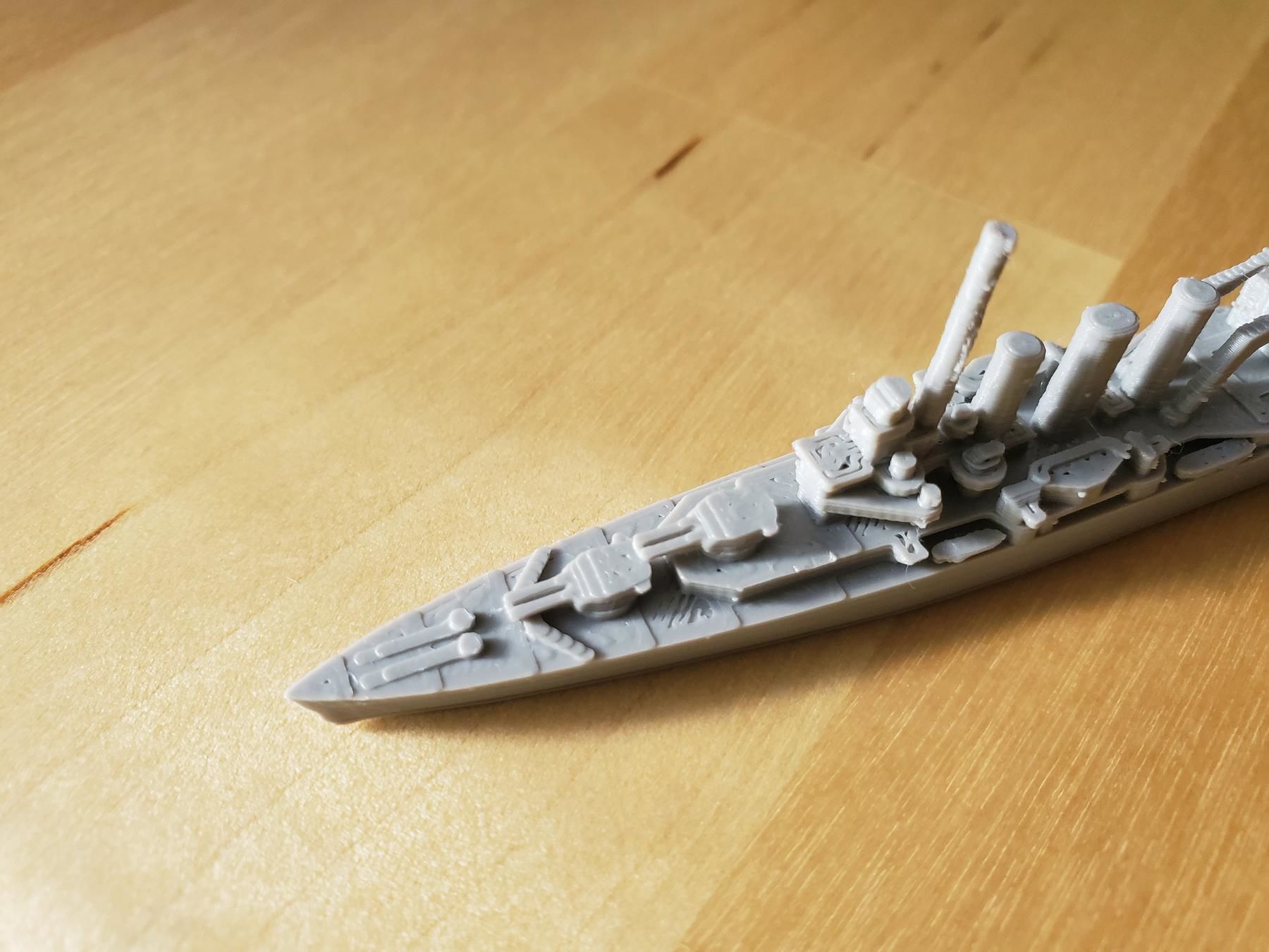 British County Kent Class Cruiser Warship 3D print model_10