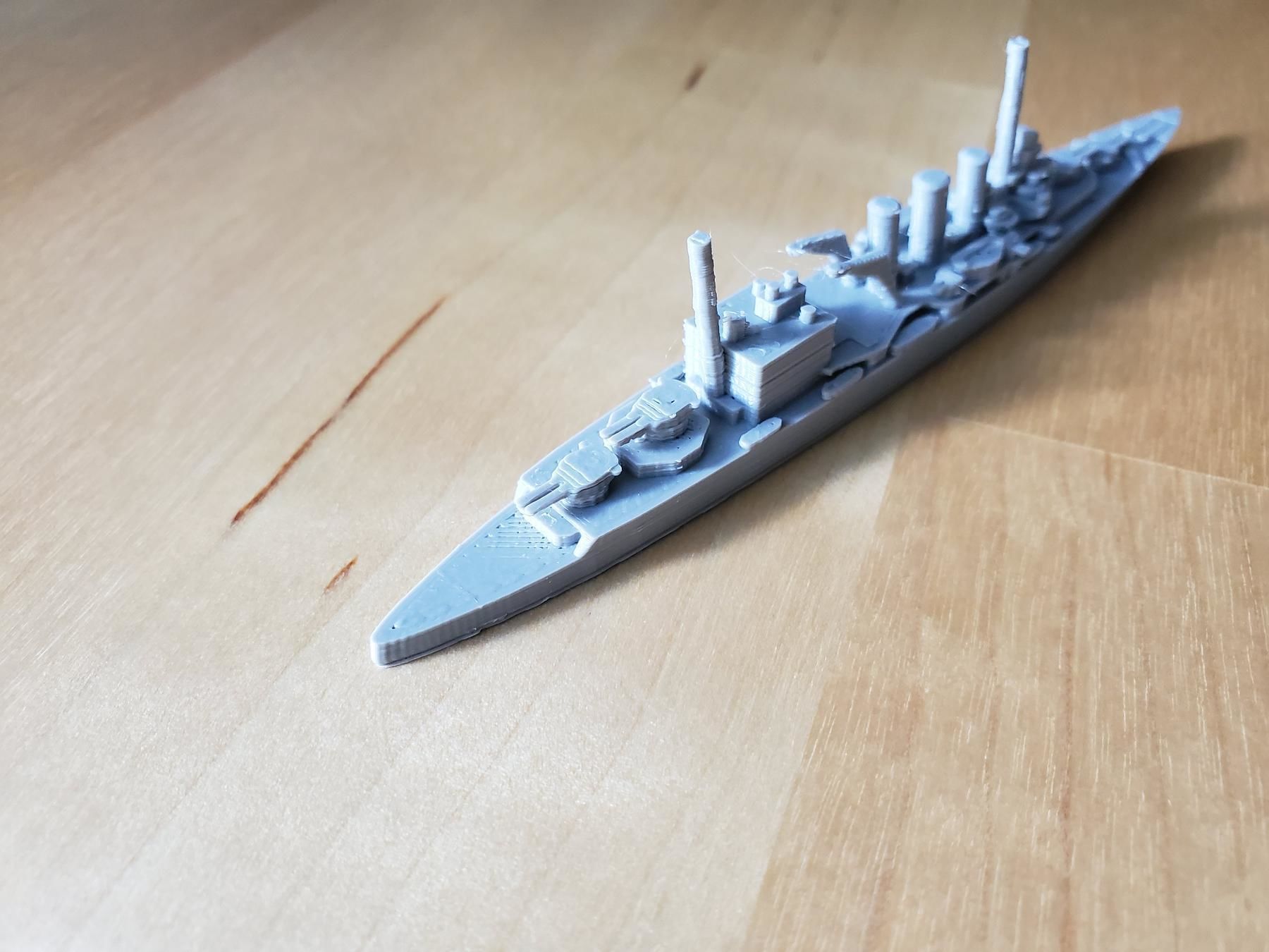 British County Kent Class Cruiser Warship 3D print model_7