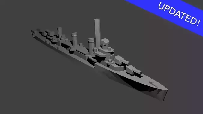 US Benson Class Destroyer Warship 3D print model