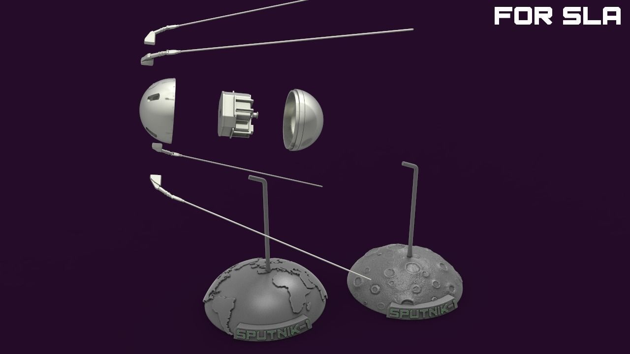 Sputnik - 1 for SLA printers  3D print model_1
