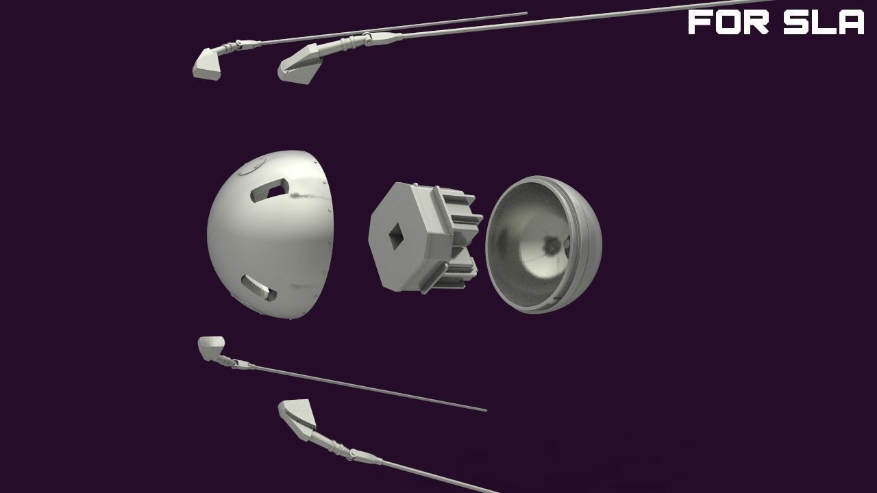 Sputnik - 1 for SLA printers  3D print model_9