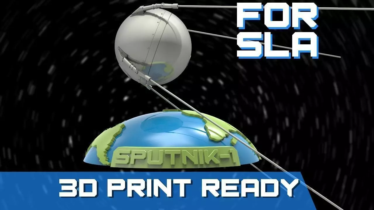 Sputnik - 1 for SLA printers  3D print model_0