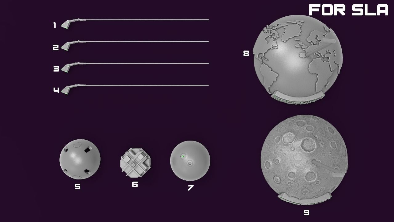 Sputnik - 1 for SLA printers  3D print model_2